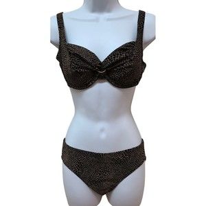 Rosa Faia By Anita Hermine Top Comfort Bikini Bottom Swimsuit Size 8 C Cup NEW